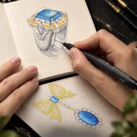 دوره طراحی دستی طلا و جواهر