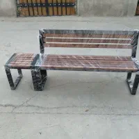 نیمکت محوطه چوب فلزی باغی پارکی سطل زباله|صندلی و نیمکت|تهران, جوانمردان (اندیشه)|دیوار