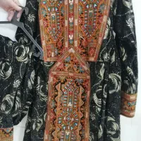 لباس بلوچی دست دوز تازه دوخته شده سوزن دوزی
