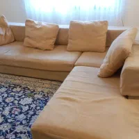 مبل نشیمن ال با پوف|مبلمان خانگی و میز عسلی|تهران, دربند|دیوار