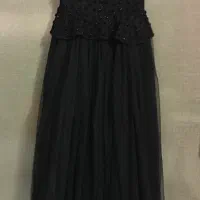 لباس ، پیراهن مجلسی مشکی سنگ دوزی اقساطی