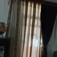 پرده حریر طرح دار عرض ۲/۳۰ و ارتفاع ۲/۸۰