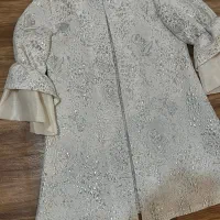 مانتو ژاکارد سفید
