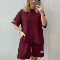 ست تیشرت و شورتک پر طرفدار، شیک، قیمت تولیدی