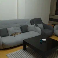 یک دست مبل ۸ نفره با جلو مبلی|مبلمان خانگی و میز عسلی|رشت, رودباری|دیوار