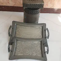 ۲ عدد سینی همراه با یک ست جای دست مال کاغذی|ظروف سرو و پذیرایی|نورآباد, |دیوار
