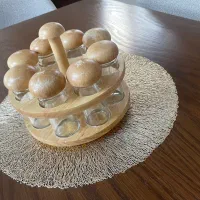 جا ادویه ای چوب بامبو چرخشی