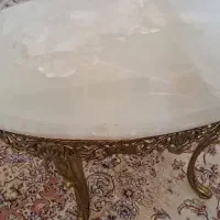 میز برنز با رویه سنگی