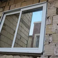 پنجره ی آلمینیوم ودو جداره ۲عدد ۲لته