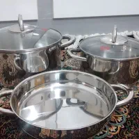 ظروف آشپزخانه.سرویس قابلمه استیل