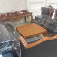 مبل نیمست اداری تمام چوبی