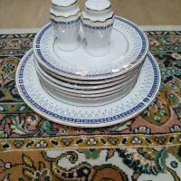 کیک خوری(بشقاب بزرگ+۶عددپیش دستی ونمکدان)
