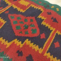 گلیم قدیمی به همراه دار قالی|گلیم، جاجیم، گبه|قدس, شهرقدس|دیوار