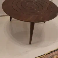 میز گرد جلو مبلی برند چوب رنگ تمام چوب راش