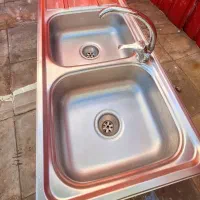 سینک ظرفشویی توکار با شیر دست دوم در حد نو