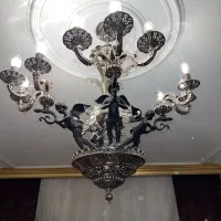 یک جفت لوستر برنز هر کدام  ۱۲ شعله|لوستر و چراغ آویز|تهران, تهرانپارس غربی|دیوار