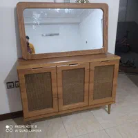 اینه کنسول طرح حصیری|بوفه، ویترین، کنسول|مشکیندشت, |دیوار