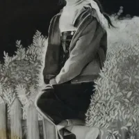 طراحی چهره سیاه قلم