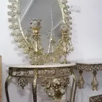 آینه شمعدانی برنز