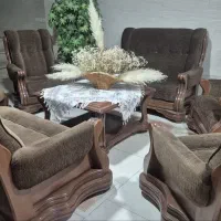 مبلمان ۸ نفره پارچه ترک و چوب  راش