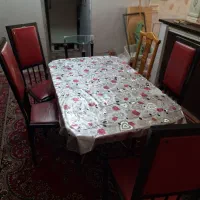 میز نهار خوری و اجاق گاز و تخت خواب