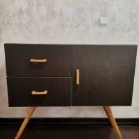 کنسول تمام ام دی اف مینیمال پایه چوبی