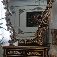 سرویس خواب دونفره تمام چوب راش منبت‌کاری شده|تخت و سرویس خواب|تهران, افسریه شمالی|دیوار