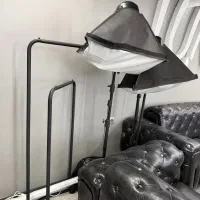 دو عدد سافت باکس با پایه و لامپ