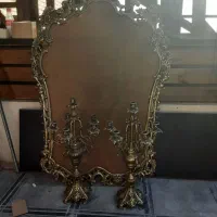 آینه و شمعدان برنز