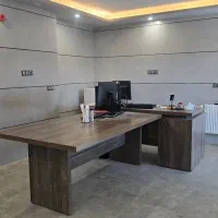 میز اداری + میز کنفرانس ۴ نفره چوبی