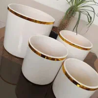 چهار عدد گلدان سرامیکی ست