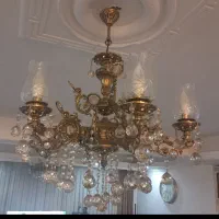 لوستر برنجی ۶ شعله