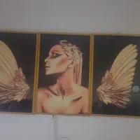 تابلو ۳ تیکه چراغ دار در حد نو