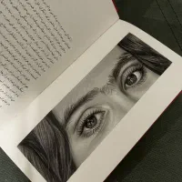 نقاشی سیاه قلم طراحی چهره وهدیه تولد