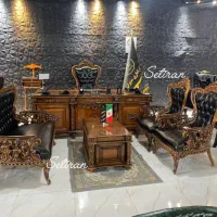 مبل کلاسیک ست کلاسیک با چرم مات براق|مبلمان اداری|تهران, زیبادشت|دیوار
