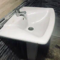 فروش روشویی با شیر اهرمی و پنکه همه با هم یکجا