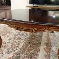 میز عسلی به همراه شیشه