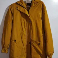 کاپشن بارانی خردلی زرد|لباس|تهران, درختی|دیوار