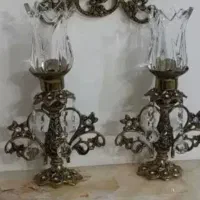 شمعدان برنج دو عدد