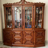 بوفه ویترین دو تکه آنتیک