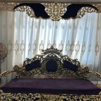 پرده دولایه طلاکوب درجه یک سالم