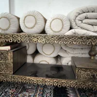 میز تلویزیون برنجی در حد نو اصلا استفاده نشده|میز تلویزیون|لردگان, |دیوار
