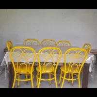 صندلی فلزی آهنی نشمین چرم مناسب مغازه و منزل