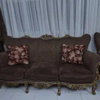 مبل استیل ۷ نفره بل دوتا صندلی تک