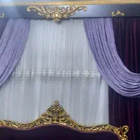 پرده والان ۴عدد مخمل ترکیبی درحد نو همراه کتیبه