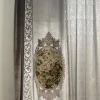 پرده حریر کتیبه دار طول۲۷۳ عرض۲۳۴