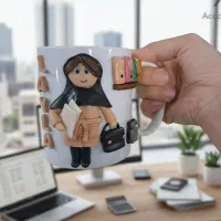 ماگ عروسکی هدیه|صنایع دستی و سایر لوازم تزئینی|مشهد, آزادشهر|دیوار