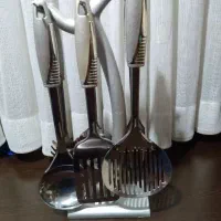 سرویس کفگیر و ملاقه و استند چاقو|ظروف پخت‌وپز|نسیم‌شهر, |دیوار