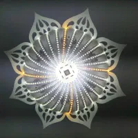 لامپ دست‌ساز با طرح دلخواه و نصب ریسه تلویزیونی|لامپ و چراغ|خرم‌آباد, |دیوار