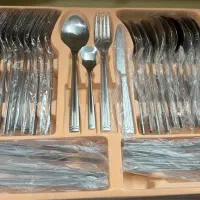 سرویس قاشق چنگال ۲۴ نفره کاملا نو
